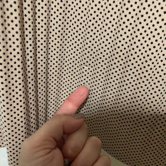 Adrianna Papell XL Mauve Neck Tie Flutter Sleeve Printed Blouse - Picture 8 of 8